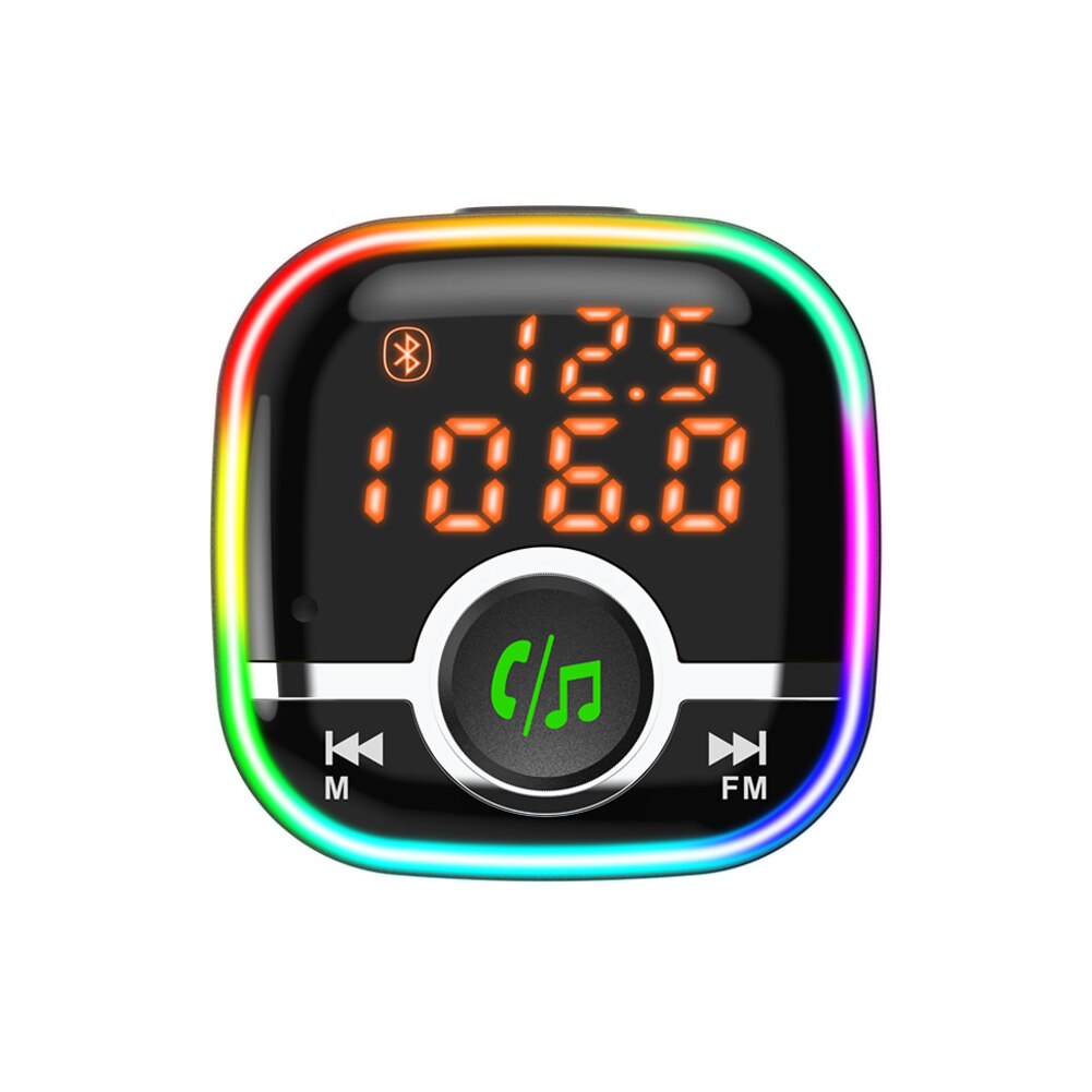 Bluetooth FM Transmitter Modulator for Car Handsfree kit Car FM Radio Wireless Audio Adapter QC3.0 USB-C PD 18W Fast Charger