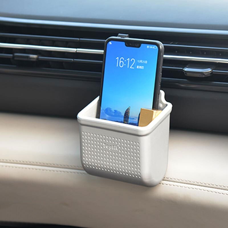 Auto Dashboard Air Vent Outlet Telefoon Houder Pocket Opslag Mand Organizer Opknoping Deuntje Voor Tesla Model 3 X S accessoires