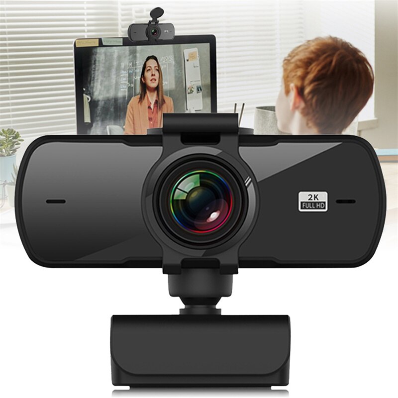 HD 2K Webcam Full Web Camera With Microphone Autofocus 2MP Willkey Webcams For PC Laptop Live Conference Video Online Class: Default Title