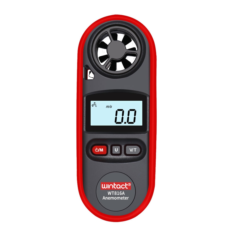 30m/ s digital vindmåler beaufort skala  ip67 lufthastighed  -10 ~ 45c vindtemperatur hastighed kuldeindikator måler måler  wt816a