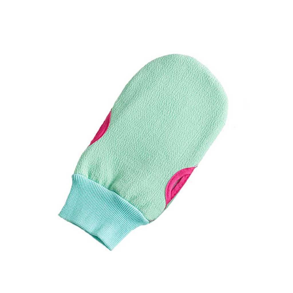 Lingette de douche colorée Double face #10, serviette de frottement pour salle de bain, gants de nettoyage de Massage de salle de bain: green