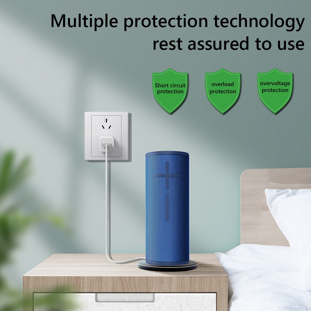 Pikalatausteline c-tyypin kaapelilla langattomalla bluetooth-yhteensopivalla laturilla logitech ultimate ears boom 3/ ue megaboom 3