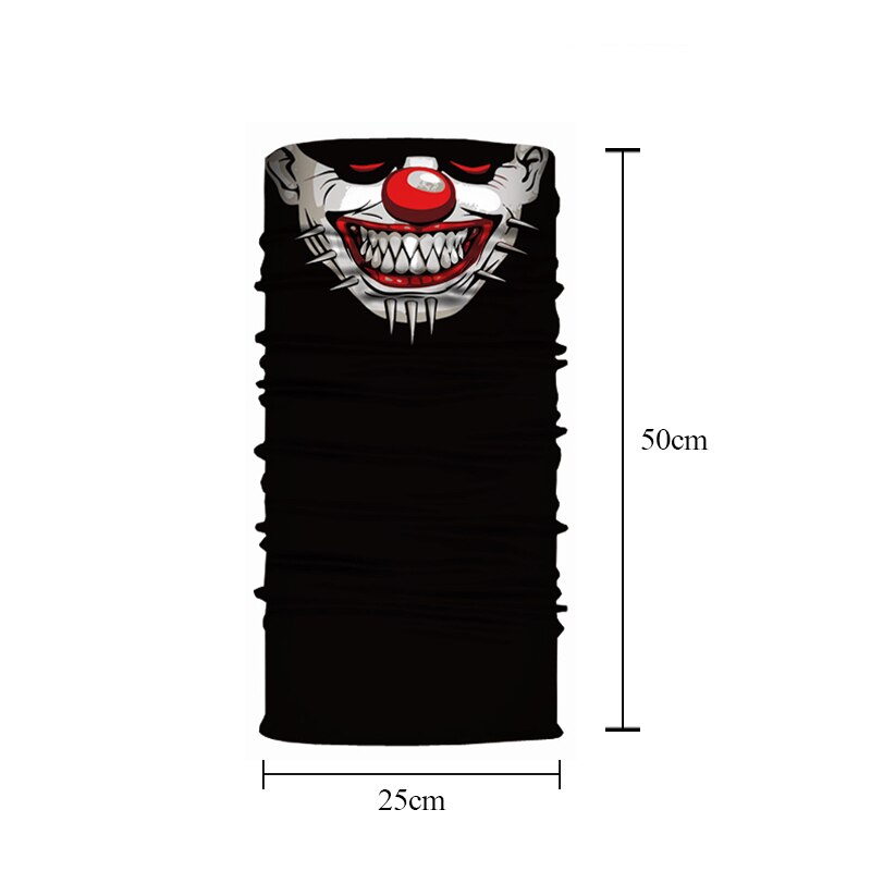 High Elastic 3D Skull Seamless Bandana Cycling Scarf Headwear Face Mask Tube Bike Ski Hiking Magic Bandanas Balaclava Unisex