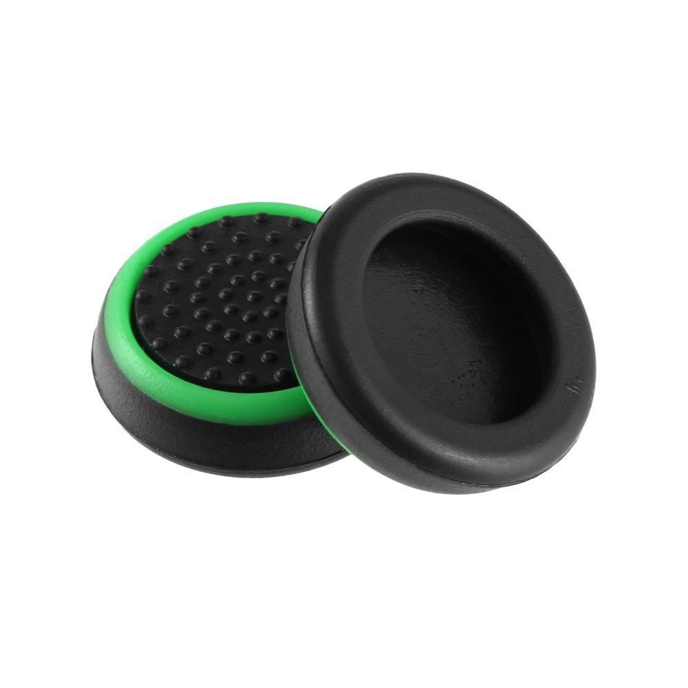 4 pcs Silicone Analog Thumb Stick Grips Cover for PlayStation 4 PS4 Pro Slim for XboxController Thumbstick Caps for Xbox One: black-green