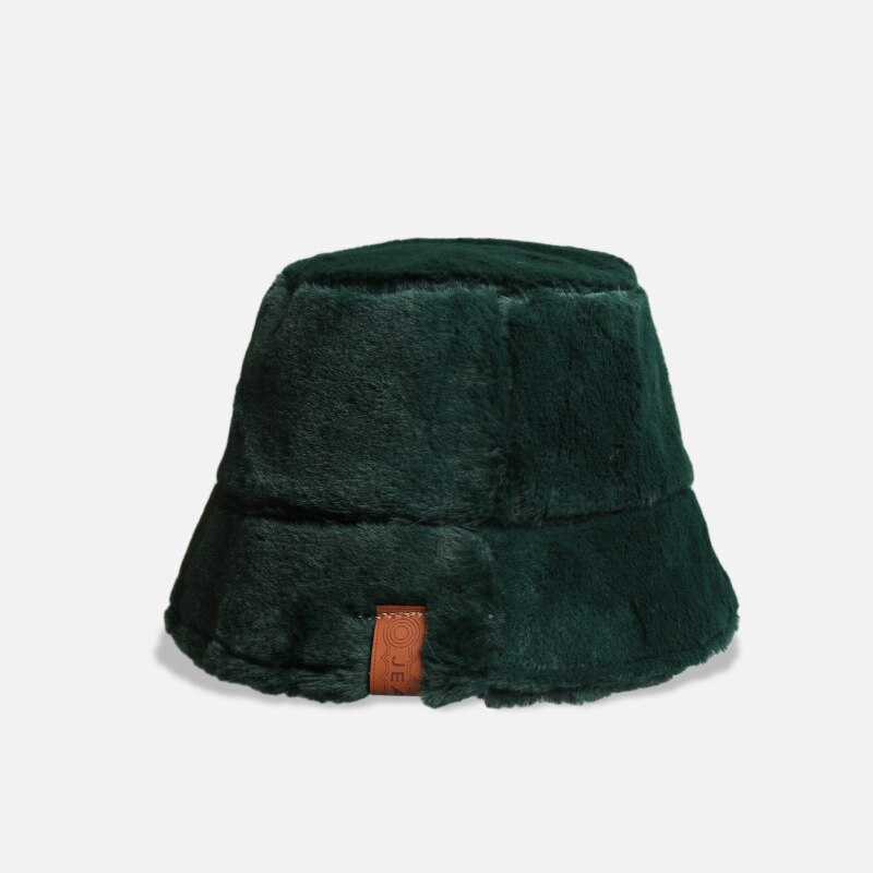 Chapeau Fedoras en laine pour femme, classique, couleur unie, en feutre, à bord plat, Jazz, seau, hiver, printemps et été: Style 4 green