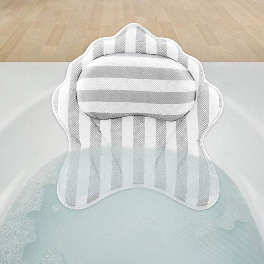 Luft Gittergewebe Badewanne Kopf Gestell Badewanne Kissen Schlecht matt nicht-Unterhose Saugnapf Komfortable Kopfstütze Mehltau-Beweis Und Schnell-trocknen