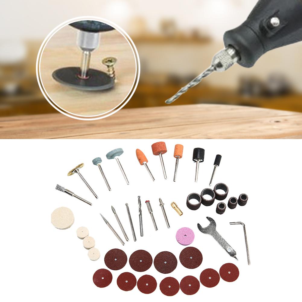 40PCS Electric Grinder Parts Hardware Rotary Tools Accessory Set Fits For Dremel Drill Carving Grinding Polishing Accessories: Default Title