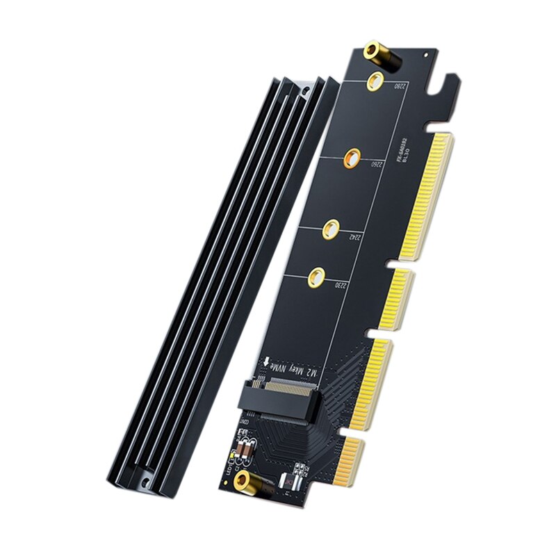 -Nvme Pcie 4.0 Adapter Met Heatsink Pcie Nvme Adapter 64Gbps Pcie Nvme M.2 Adapter Voor M.2 Ssd M Key/B &amp; M Sleutel: Default Title