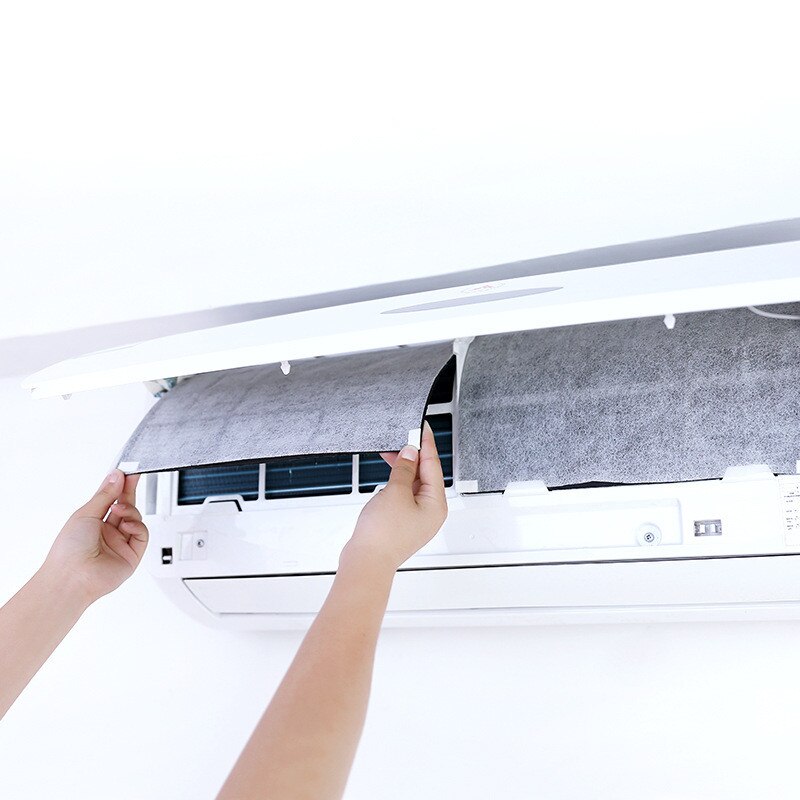 2Pcs Airconditioning Wind Outlet Stofdichte Bescherming Cover Diy Zelfkleving Luchtzuiverende Filter Papier