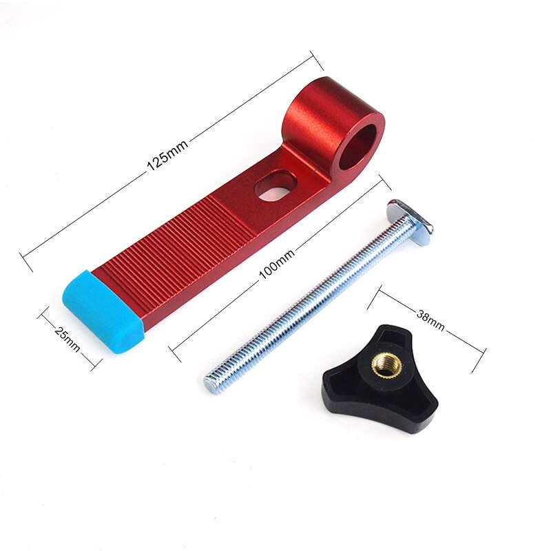 T-track T-slot Miter Track Jig T Screw Fixture Slot 19x9.5mm Table Saw Router Table 300-800MM Chute Rail Woodworking Tool: Clamp Set B / 300mm