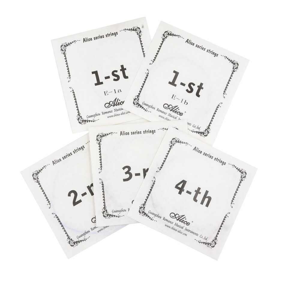 Alice High-End A708 Violin Strings A FULL Set Stainless Steel Nylon Core Silver Aluminum Alloy Wound