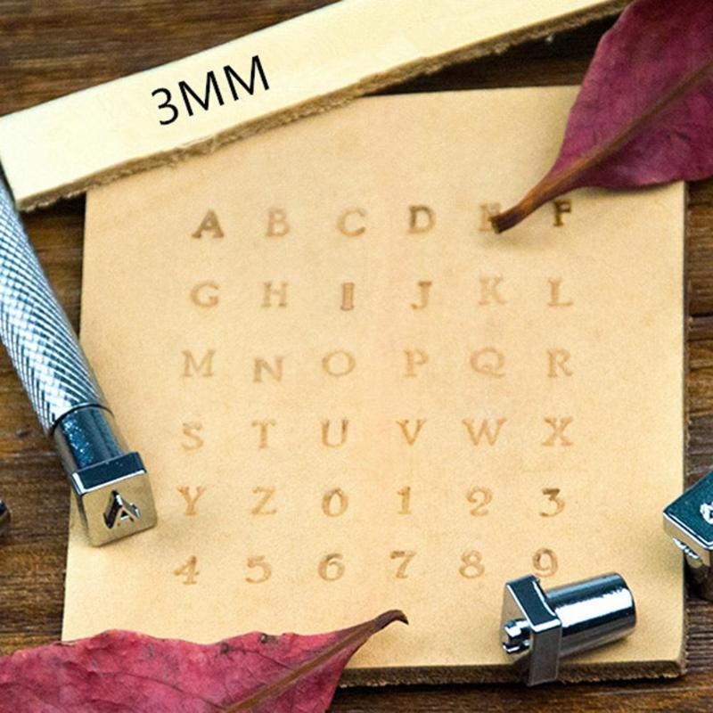 36pcs Steel Punch Tools Alphabet Letter Number Stamper Set Stamping Metal Leather Punching Tools DIY Leather Craft Tools