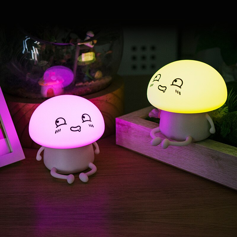 Silicone Light Touch Sensor LED USB Pat Light Cartoon Cute Pet Colorful Atmosphere Light Night Light for Kids Bedroom