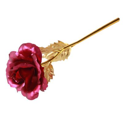 1PCS Gold Foil Plated 24k Golden Rose Lover'S Flower Artificial Flower Birthday Valentine'S Day Wedding Decoration: Rose Red