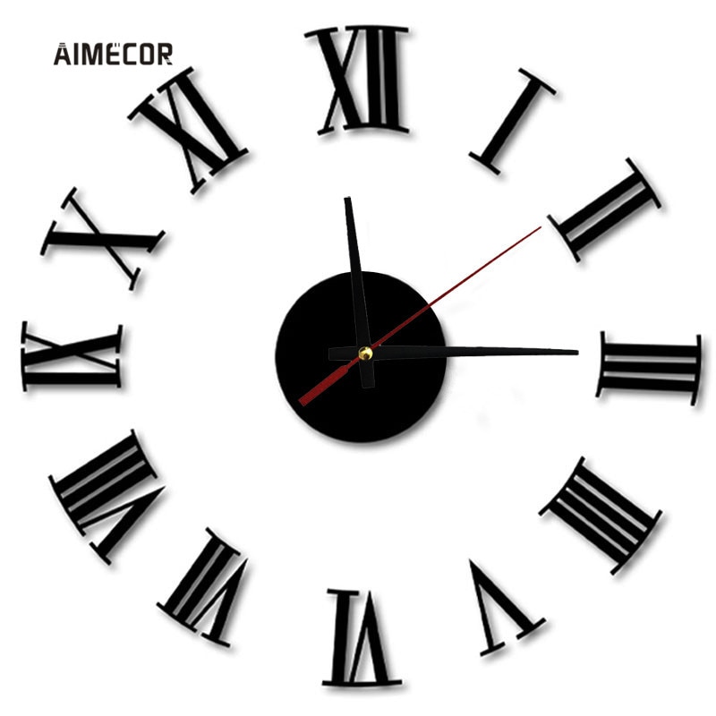 Wall Watch Design Rome Aimecor Luxury Rome Vogue Wall Decoration Clock Bi... – Grandado