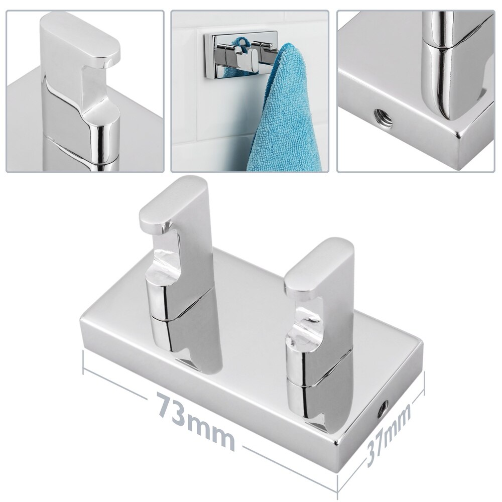 PrimeMatik-Spool double chrome bathroom hanger