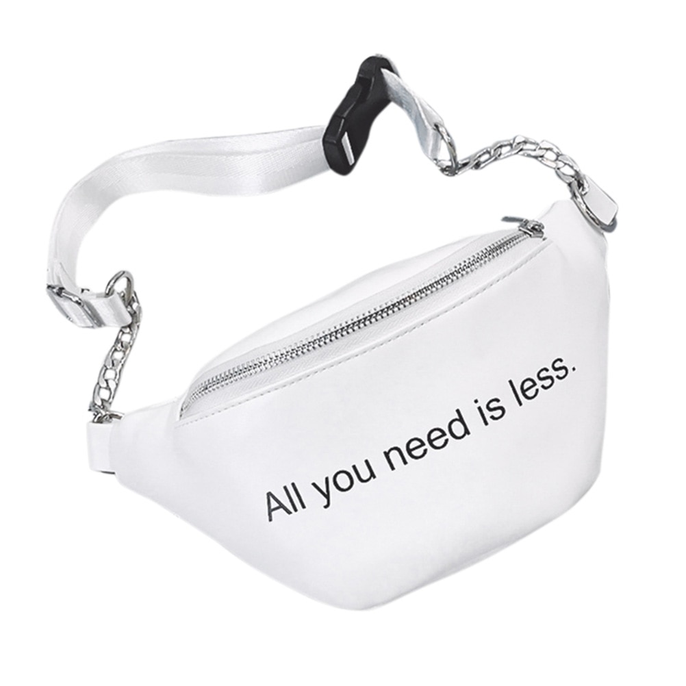 Frauen PU Taille fanny Pack Brust Crossbag Reise Hüfte miserabel Tasche Kleine Geldbörse Brust Beutel Sport Reißverschluss Beutel Hüfte miserabel Tasche: Weiß