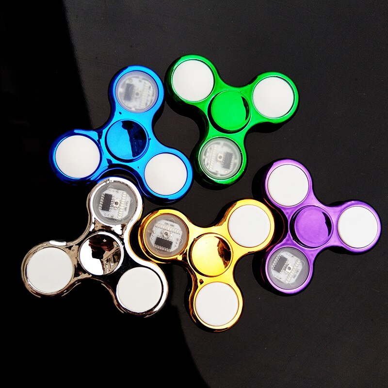 Luminous Fidget Spinner LED Light Up Changeable Hand Spinners Adult Glowing Spiner Stress Relief Toys For Kids