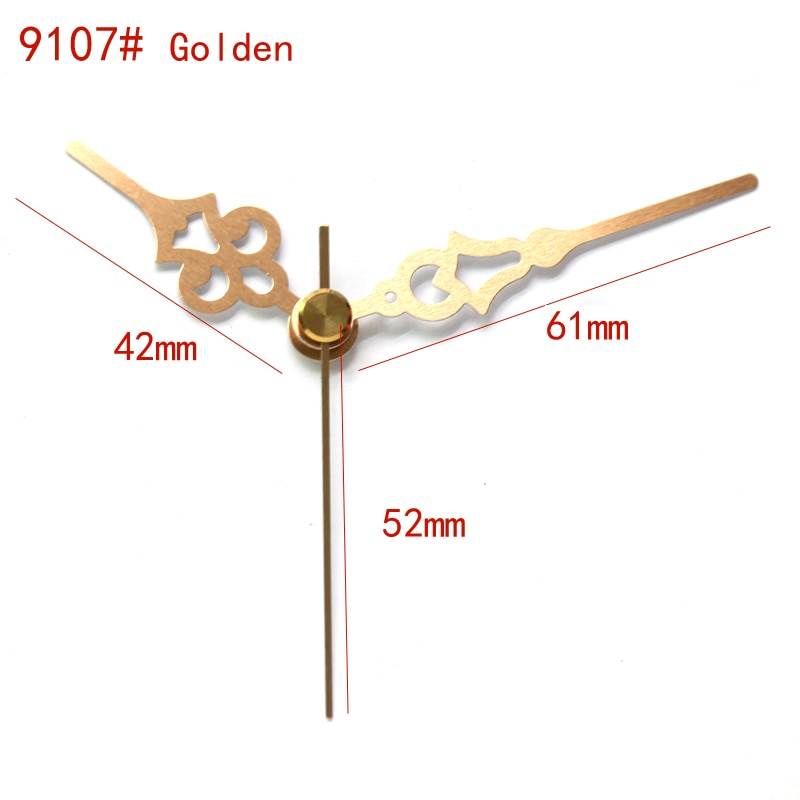 S Shaft Short Clock Hands 9107#Gold (just hands) Metal Aluminum DIY Hands Quartz Clock Accessory DIY Clock kits