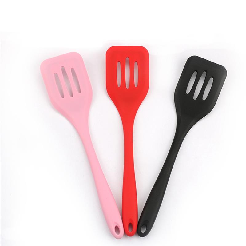 Silicone Turner Spatula Heat-Resistant Egg Fish Meat Vegetable Frying Stirring Slotted Spatulas Kitchen Cooking Utensils