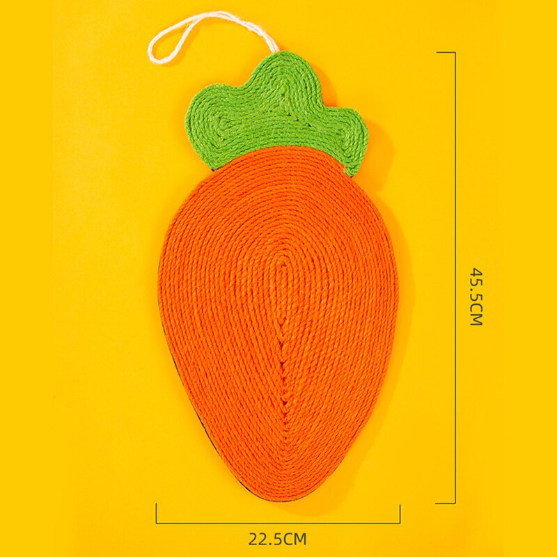 Natural Sisal Cat Scratching Board Fruit Carrot Cat Furniture Claw Sharpener Kitten Hanging Exercise Tool Cat Scratcher