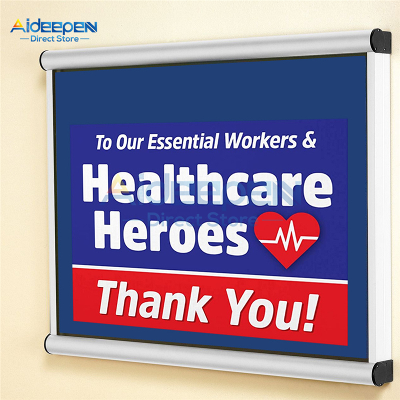 1Pcs To Our Essential Works & Healthcare Heroes Decorative Sign Post PVC Sticker Decals Display Solidarity and Love