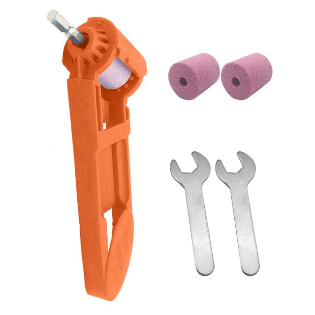 Drill Bit Sharpener Portable 2-12.5mm Corundum Grinding Wheel Powered Tool for Drill Polishing Grinder Wheel Sharpener Drill Bit: Orange kit