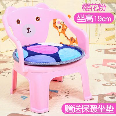 Barnestol spisestol baby kaldet stol lille barn spiser afføring lille stol plastikstol stol tegneserie spille afføring: H