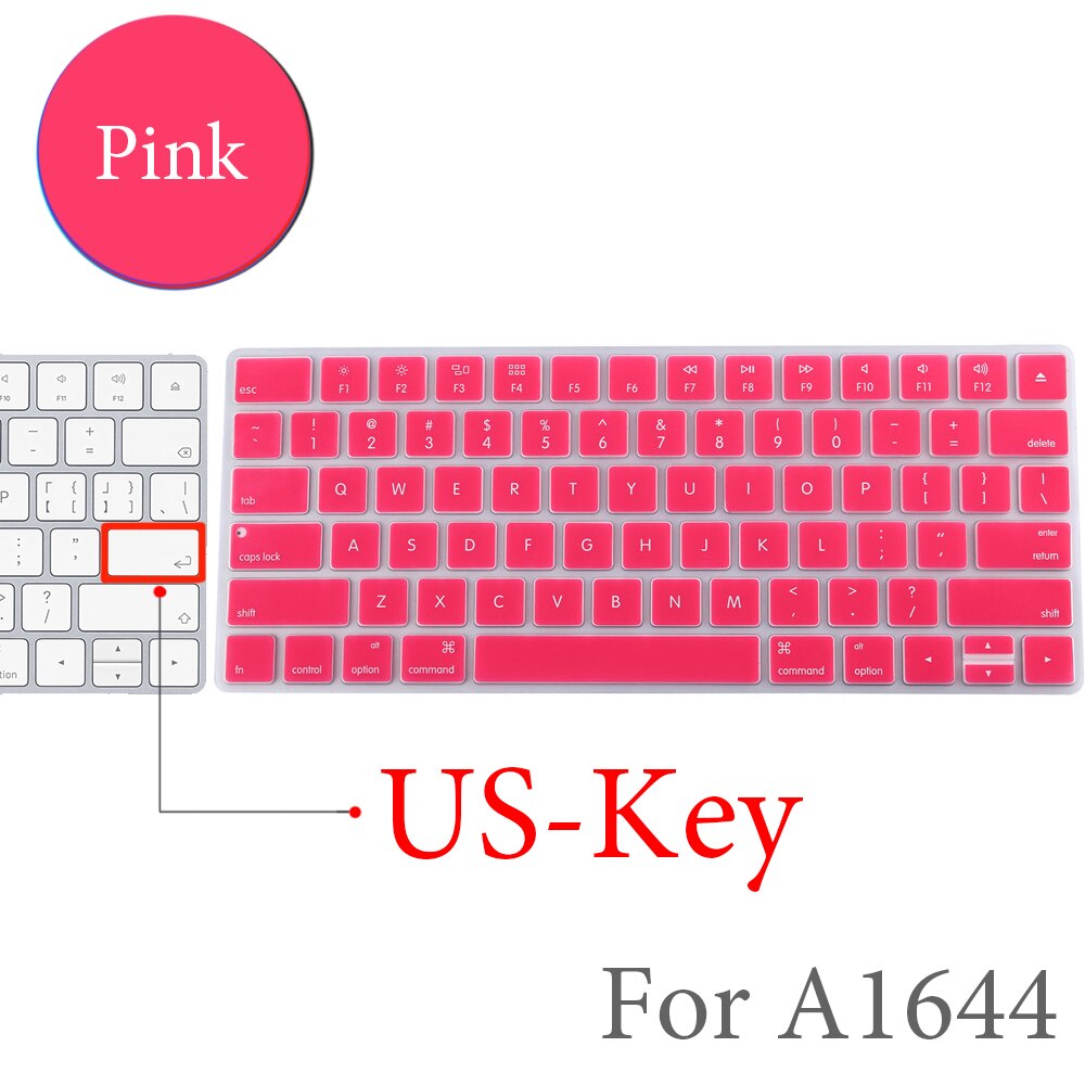Für Apple Bluetooth Wireless keybord MLA22LL/ A1644 IMAC Magie Tastatur abdeckung Protector Silikon Abdeckung UNS/EU Version: US-Key-E