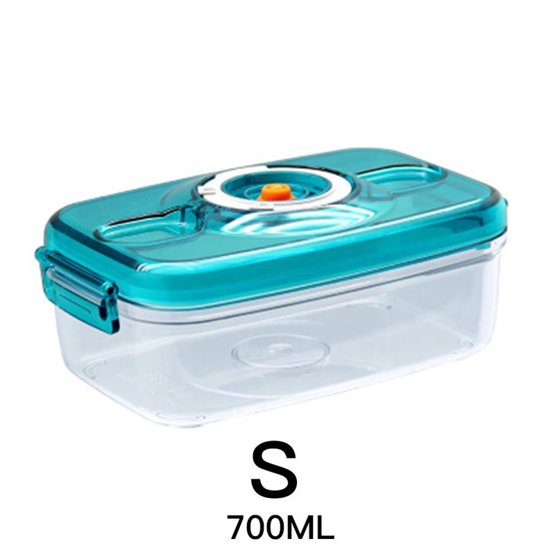 Kitchen Transparent Vacuum Storage Box Food Vacuum Container Vacuum Sealer Fresh-Keeping Organizer Box With Pump: S