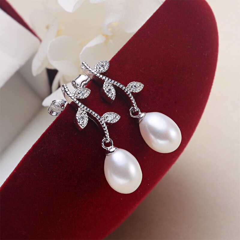 ZHBORUINI Tropfen Perle Ohrringe 925 Sterling Silber Ohrringe reale Natürliche Süßwasser Perle Perle Schmuck Für Wemon Hochzeit