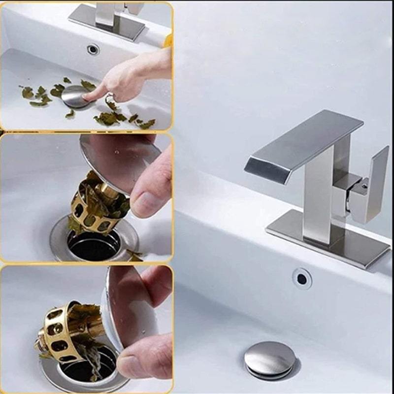 Couvercle de filtre rebondissant de cuivre de noyau de rebond de Type poussoir d'acier inoxydable avec le Drain de plancher de douche