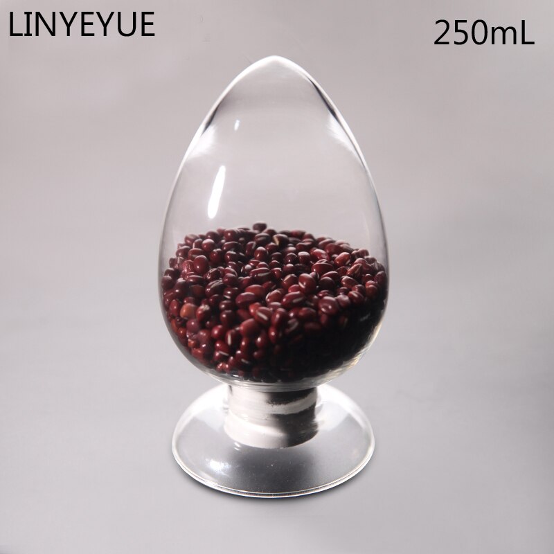Linyeyue 250ml lasillinen näytepullo korkilla näytepullopullo kartiomainen siemenesittelypullo koululaboratorioon tai kotikeittiöön