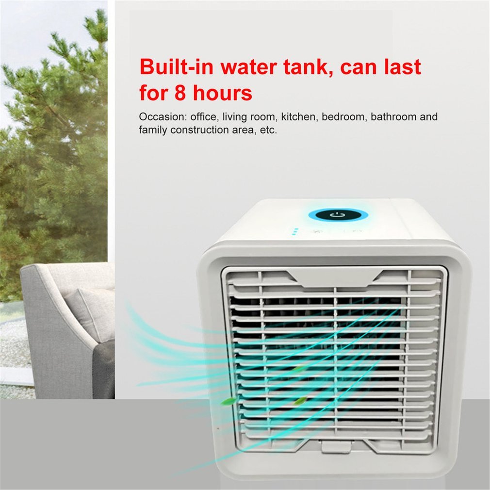 7 Light USB Mini Portable Air Conditioner Air Cooler Fan Desktop Space Cooler Personal Space Air Cooling Fan For Room Home