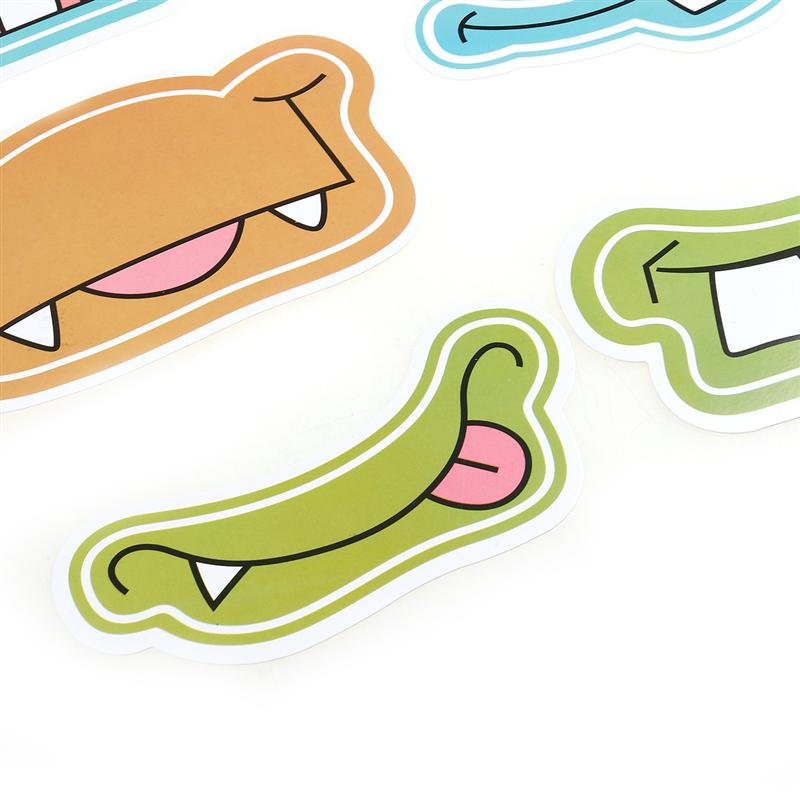 6 stuks grappige cartoon foto-rekwisieten met stokbaard snor gezicht fotohokje poseerrekwisieten voor feest bruiloft