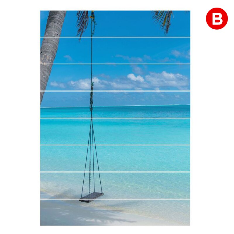 8 sztuk/zestaw DIY 3D naklejki na schody wodoodporny wymienny wzór krajobrazu samoprzylepne naklejki na schody robić dekoracji wnętrz E2S: B