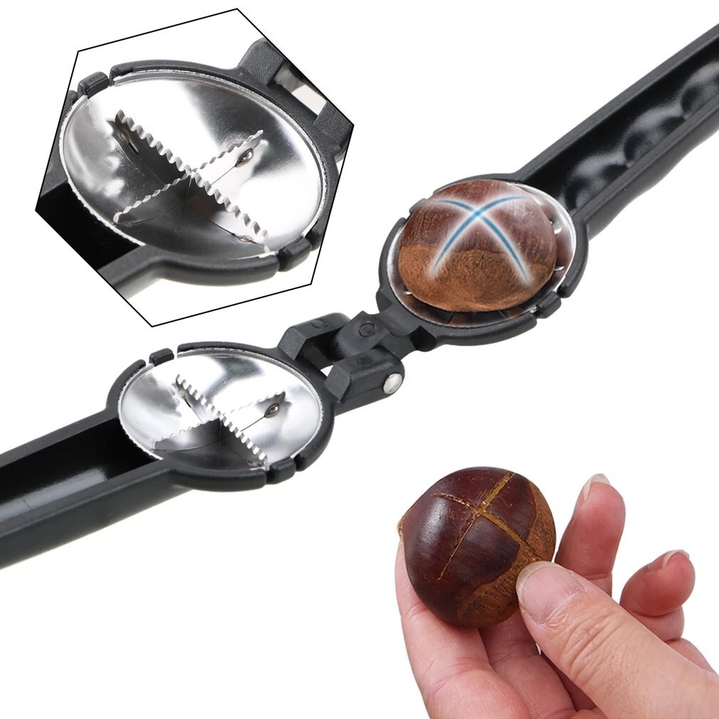 Moer Opener 2 In 1 Snijgereedschap Kastanje Dunschiller Walnoot Stripper Metalen Notenkraker Cutter Pulp Separator Keukengereedschap Gadgets