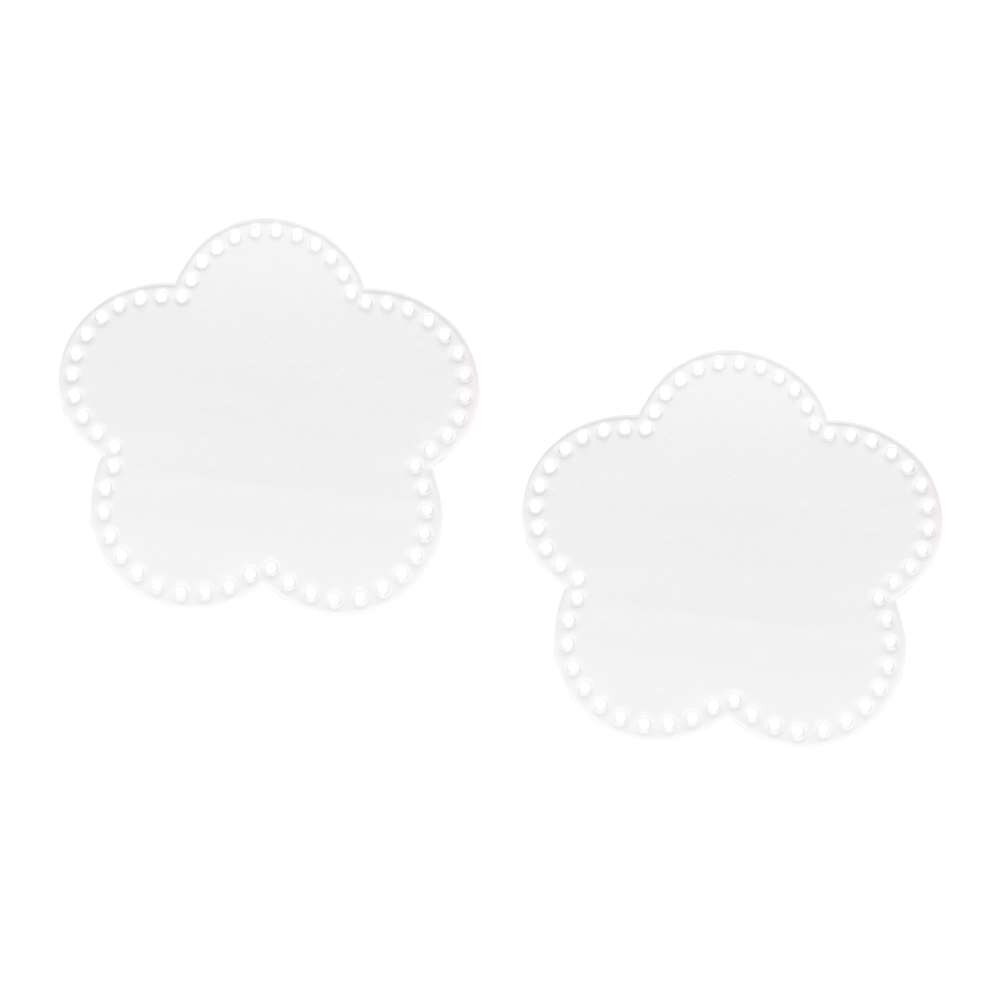 Diy stickad väska söt transparent akrylbräda material handvävd tillbehör transparent platta blommformad fläta
