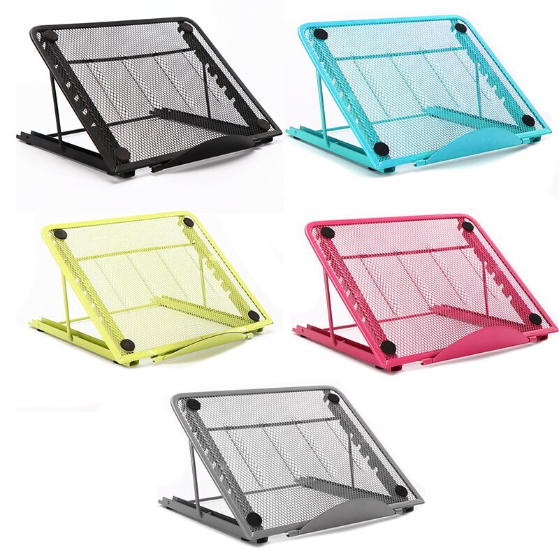 Mesh Geventileerde Verstelbare Laptop Stand Houder Koeler Folding Portable Voor Laptop Notebook Tablet Verstelbare Notebook Stand