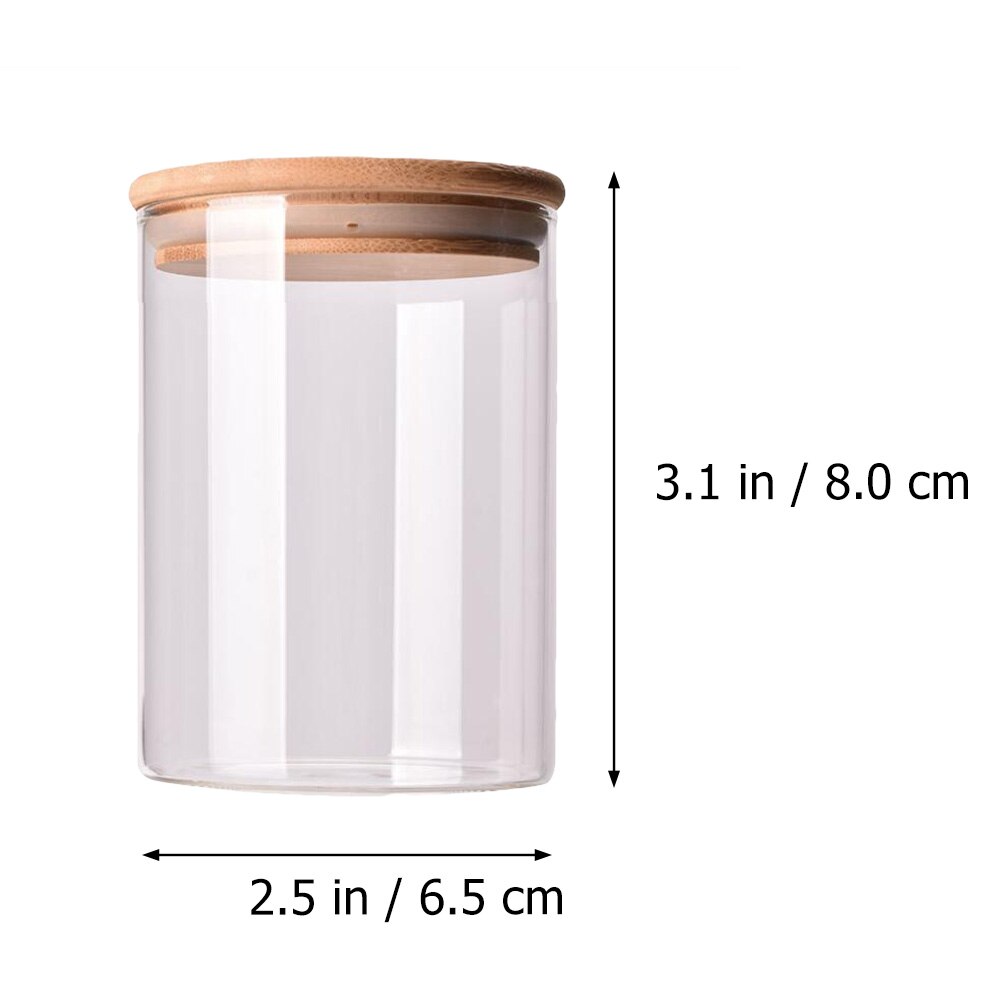 10pcs 250ml Reusable Sealed Glass Durable Glass Multifunction Sealed Transparent Practical Tank Jar Can for Food Grain Candy Tea