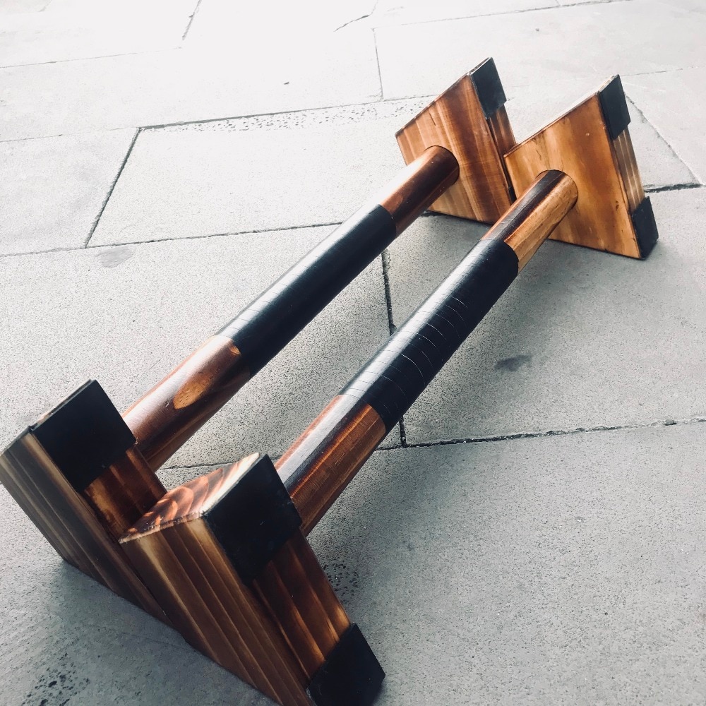 U Fit One Parallettes 50cm Push Up Bars - Calisthenics - Push Up Grips Parallettes Hout Opdruksteunen Opdruk Steunen Opdrukken Dip Bars Fitness Crossfit