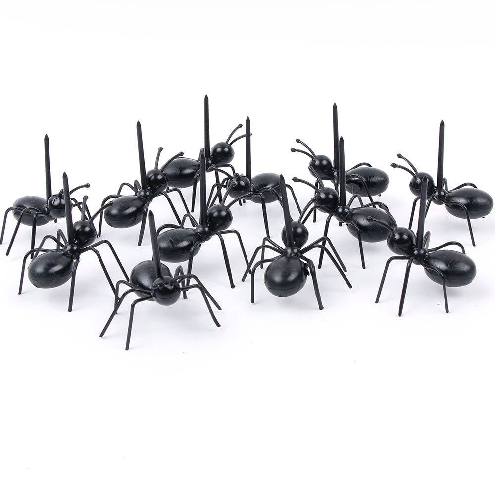 DAYFULI – Mini fourchette à fruits en plastique , décoration facile, Bar de cuisine, enfants, fourchette à Dessert, outils à main de jardin, 12 pièces