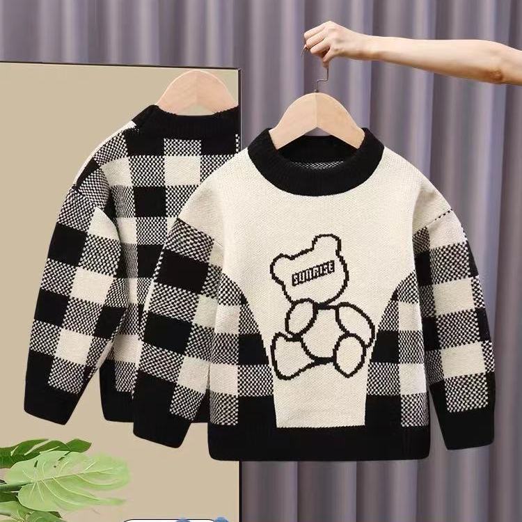 Suéter de visón a prueba de agua para niños, ropa gruesa, otoño e invierno, novedad de 2022: White / 110-100cm-110cm