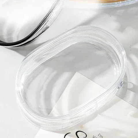 Mini bolsa de almacenamiento de Cable de carga transparente portátil con cremallera, funda multifuncional para auriculares, accesorios de viaje con llavero: YELLOW