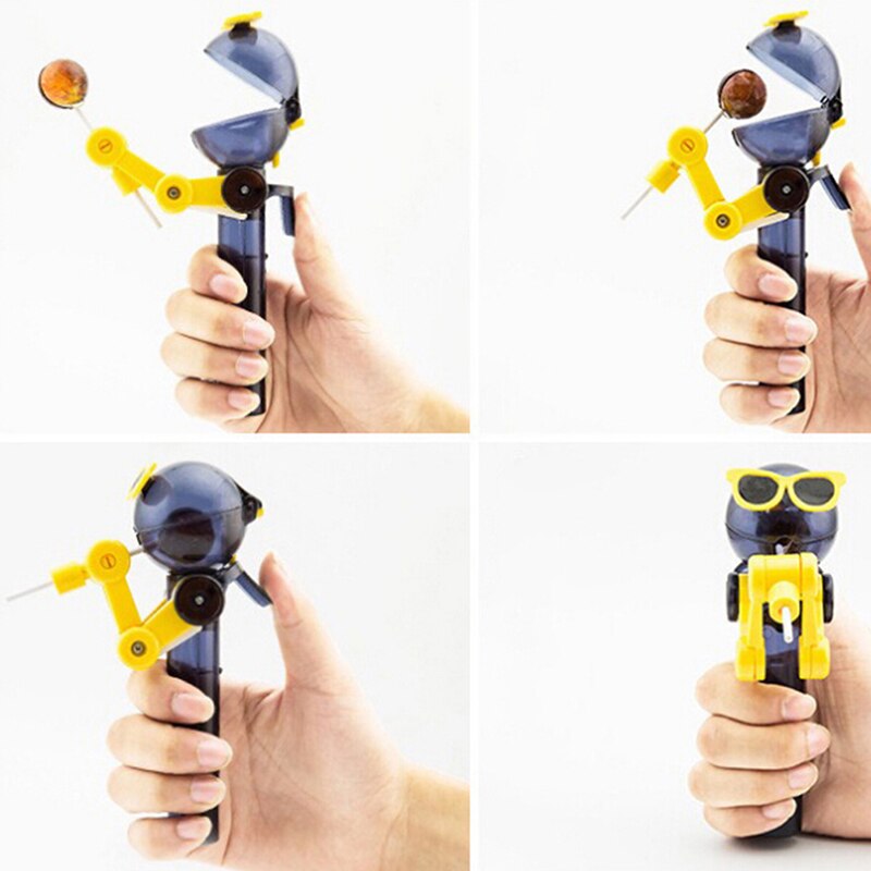 18.5*9cm Lollipop Holder Decompression Toys Lollipop Robot toy Random Colors