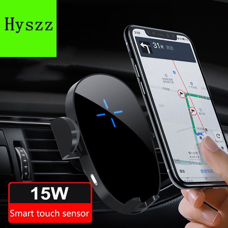 15W Drahtlose Ladegerät Auto Telefon Halfter Qi Induktion Sensor Schnelle Ladestation Halterung Für Samsung Huawei iPhone 12 11 Profi 8 Xiaomi