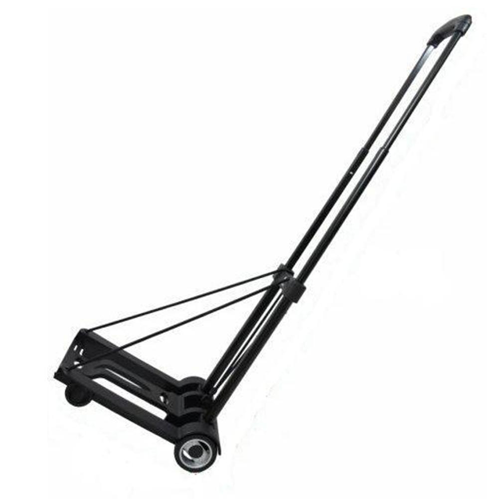 Foldbar rejsebagage indkøbskurv trolley foldbar bærbar 25kg sort hånd