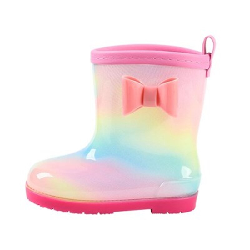 Bottes de pluie pour enfants, chaussures d'eau souples, confortables, imperméables, antidérapantes, dessins animés, pour garçons et filles, 01B, printemps automne