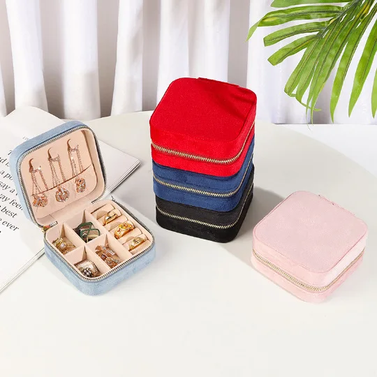 Caja de almacenamiento de joyería, caja de , adorno hecho a mano, embalaje, pendiente, collar, anillo, estuche organizador de joyería de China continental