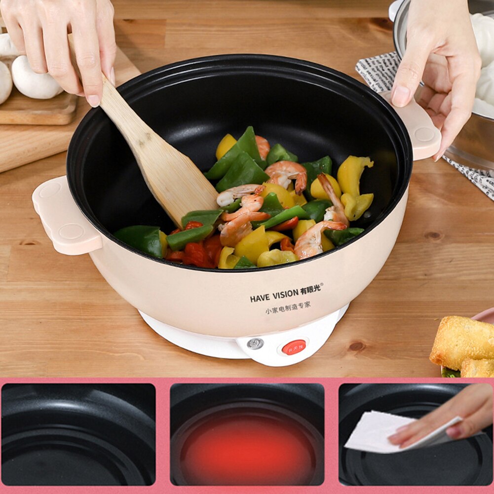 220V Multifunctional Electric Cooker Heating Pan Electric Cooking Pot Machine Noodles Rice Eggs Soup Steamer Cooking Pot